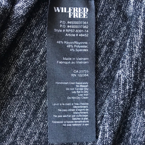 Aritizia Wilfred Free BRUNI Dress Heather Black - Picture 5 of 7